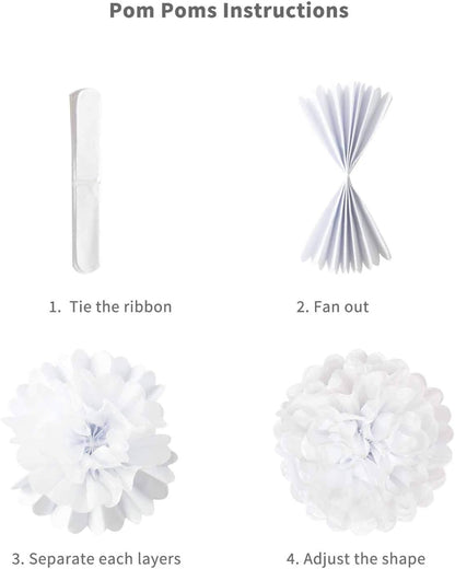 Strawberry Party Tissue Pom-Pom & Paper Fan Set