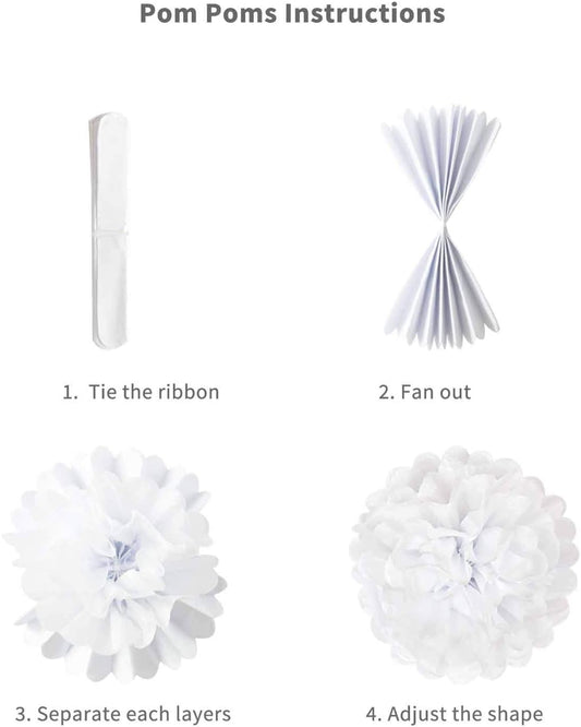 Strawberry Party Tissue Pom-Pom & Paper Fan Set